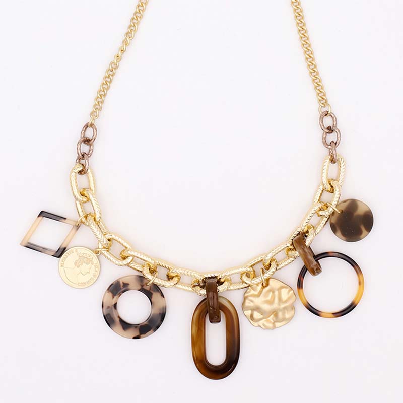 Resin Geometric Necklace - greatdealsin