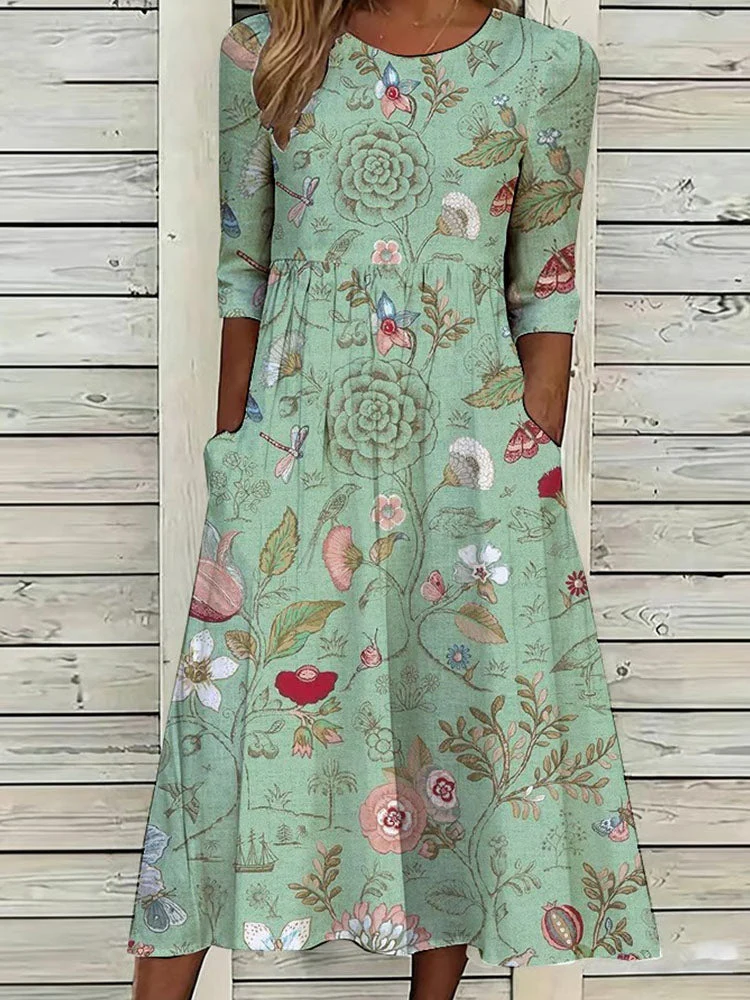 Flattering Tummy-Control Midi Dress - greatdealsin