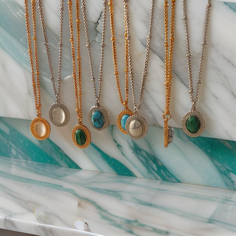 Vintage Coloured Stone Necklace - greatdealsin