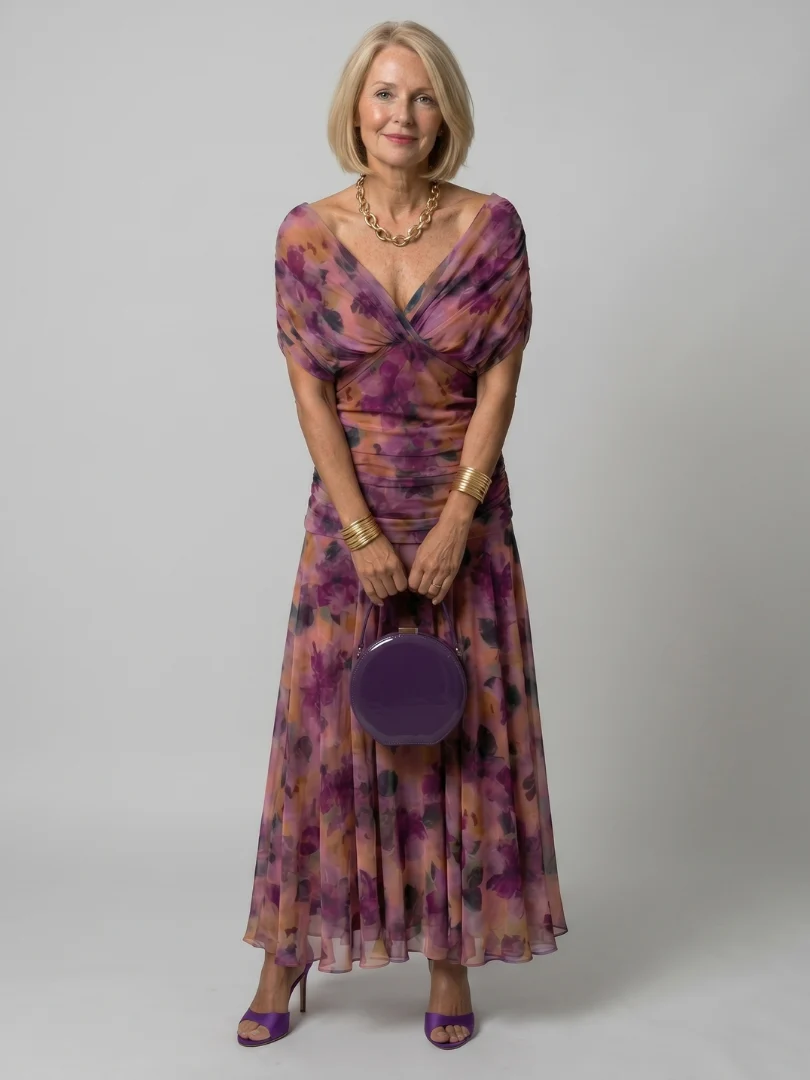 Off Shoulder Flow Midi Dress - greatdealsin