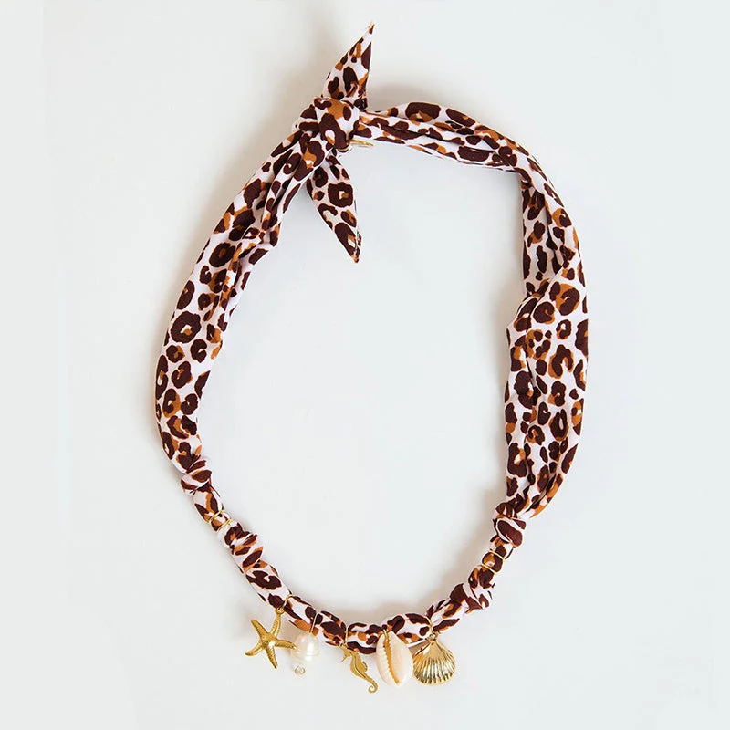 Ocean Multi-Decor Ribbon Necklace - greatdealsin