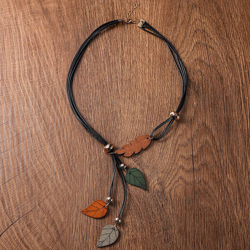 Autumn Leaves Boho Pendant Necklace - greatdealsin