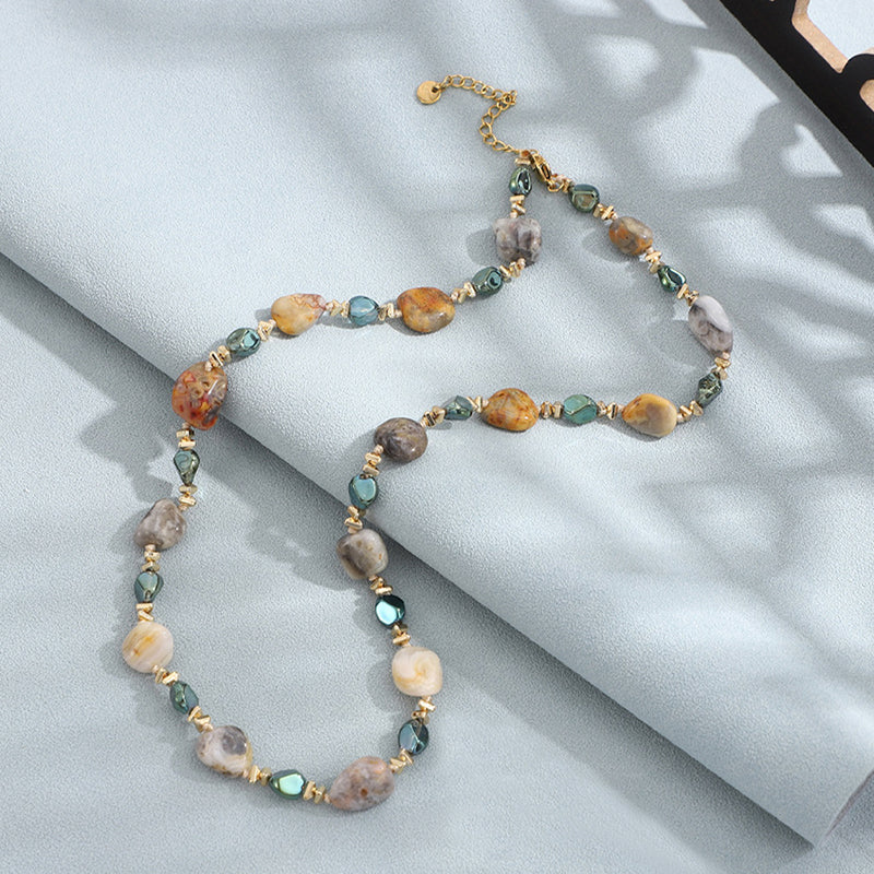 Colorful Natural Stone Necklace - greatdealsin