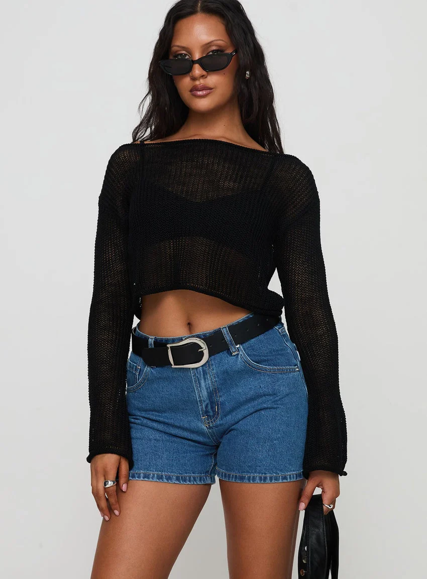 Shorts Mid Blue Denim - greatdealsin