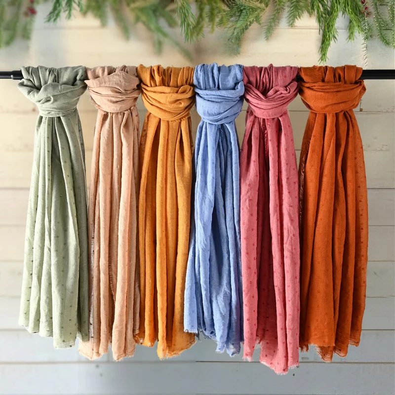 Soft Candy Color Cotton And Linen Scarf - greatdealsin