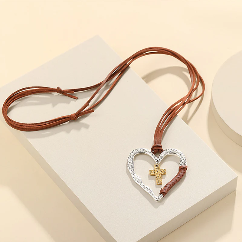 Vintage Love Leather Necklace - greatdealsin