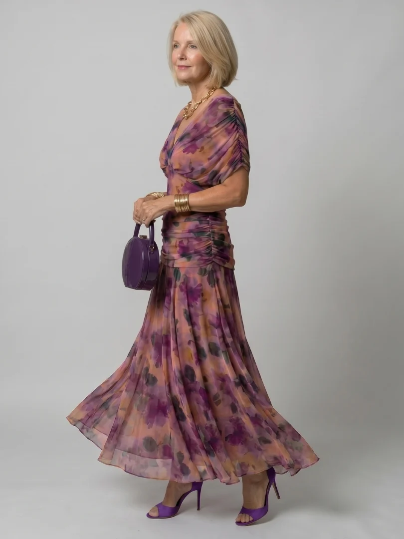Off Shoulder Flow Midi Dress - greatdealsin