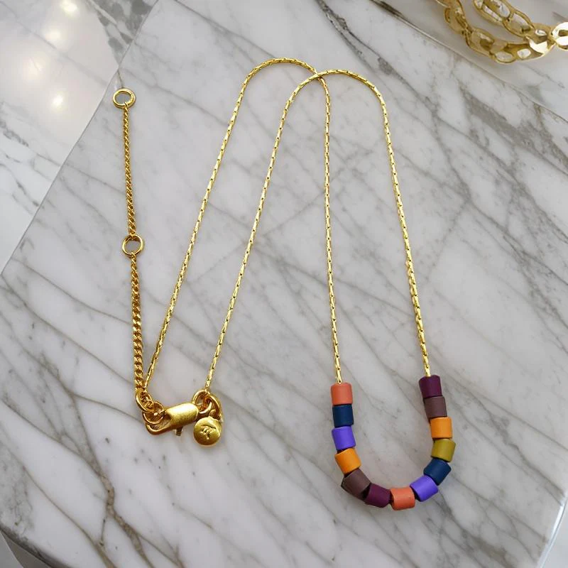 Rainbow Beaded Necklace - greatdealsin