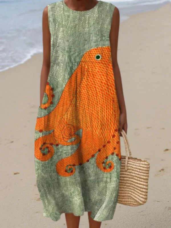 Oceanic Midi Dress - greatdealsin