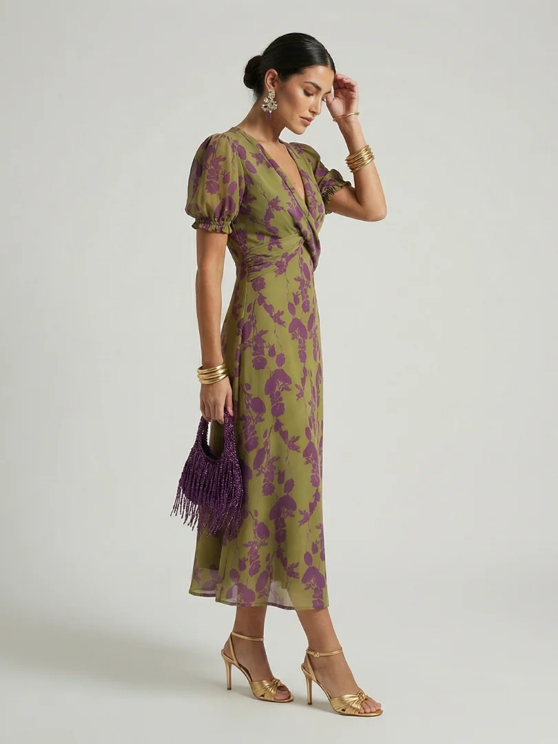 Relaxed Floral Midi Dress - greatdealsin