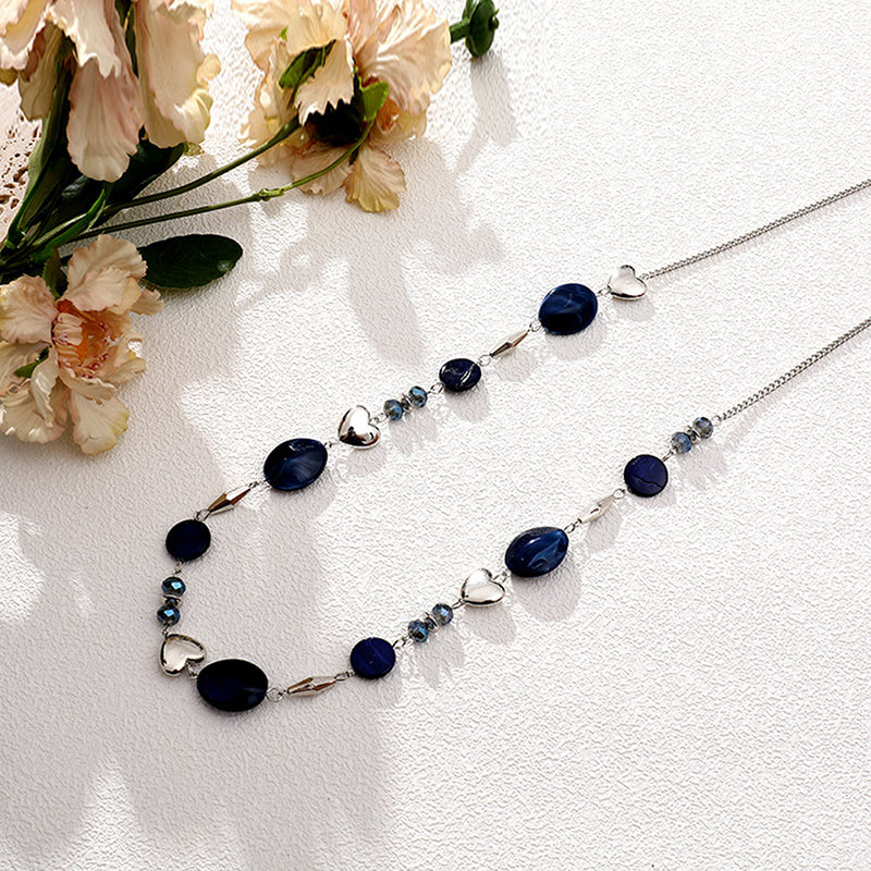 Geometric Heart-Shaped Versatile Long Necklace - greatdealsin
