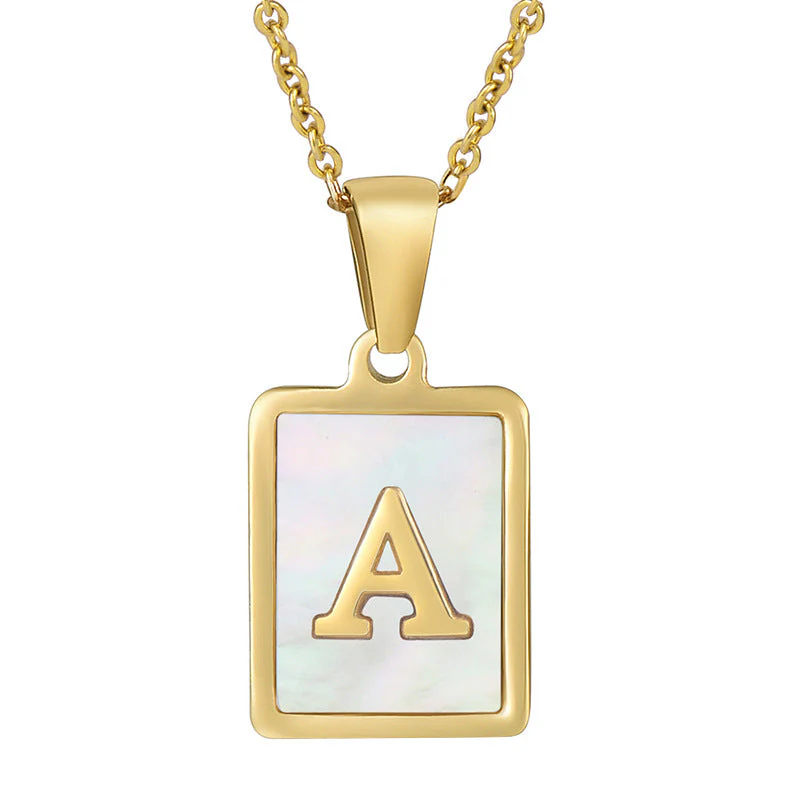 INITIAL SHELL NECKLACE - greatdealsin
