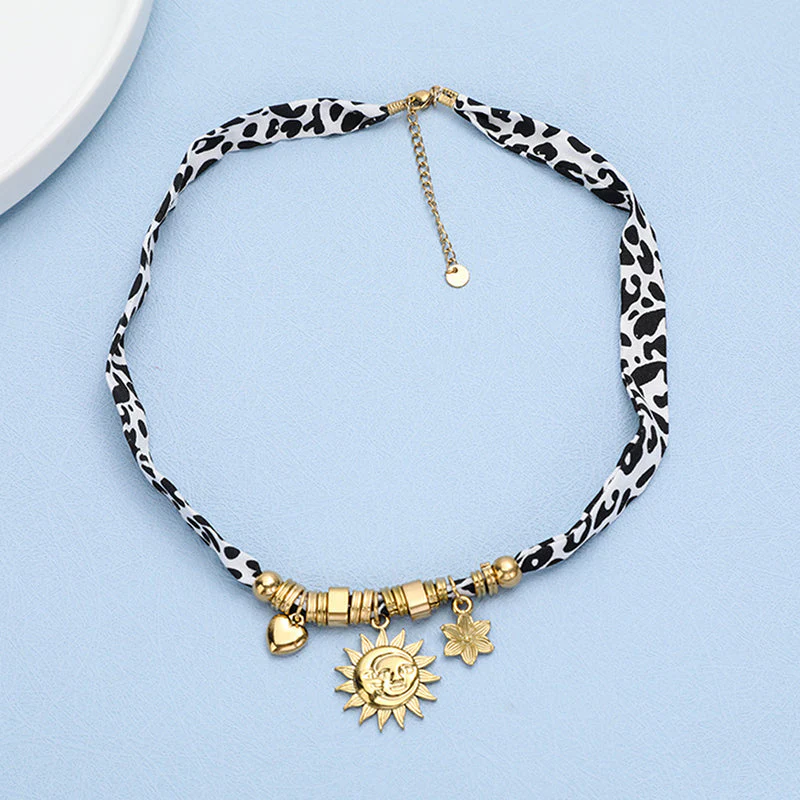 Leopard Print Alloy Pendant Necklace - greatdealsin