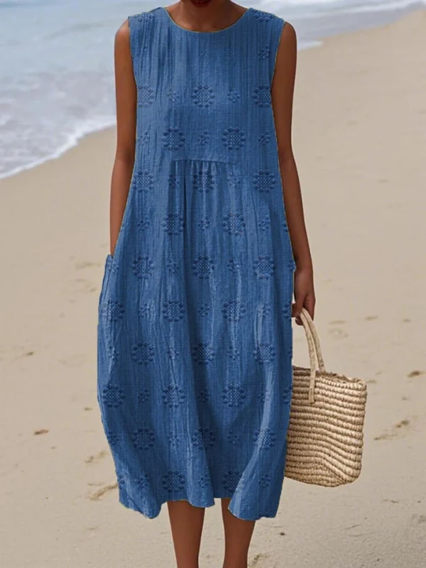 Patterned Midi Dress - greatdealsin