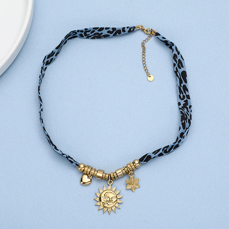 Leopard Print Alloy Pendant Necklace - greatdealsin