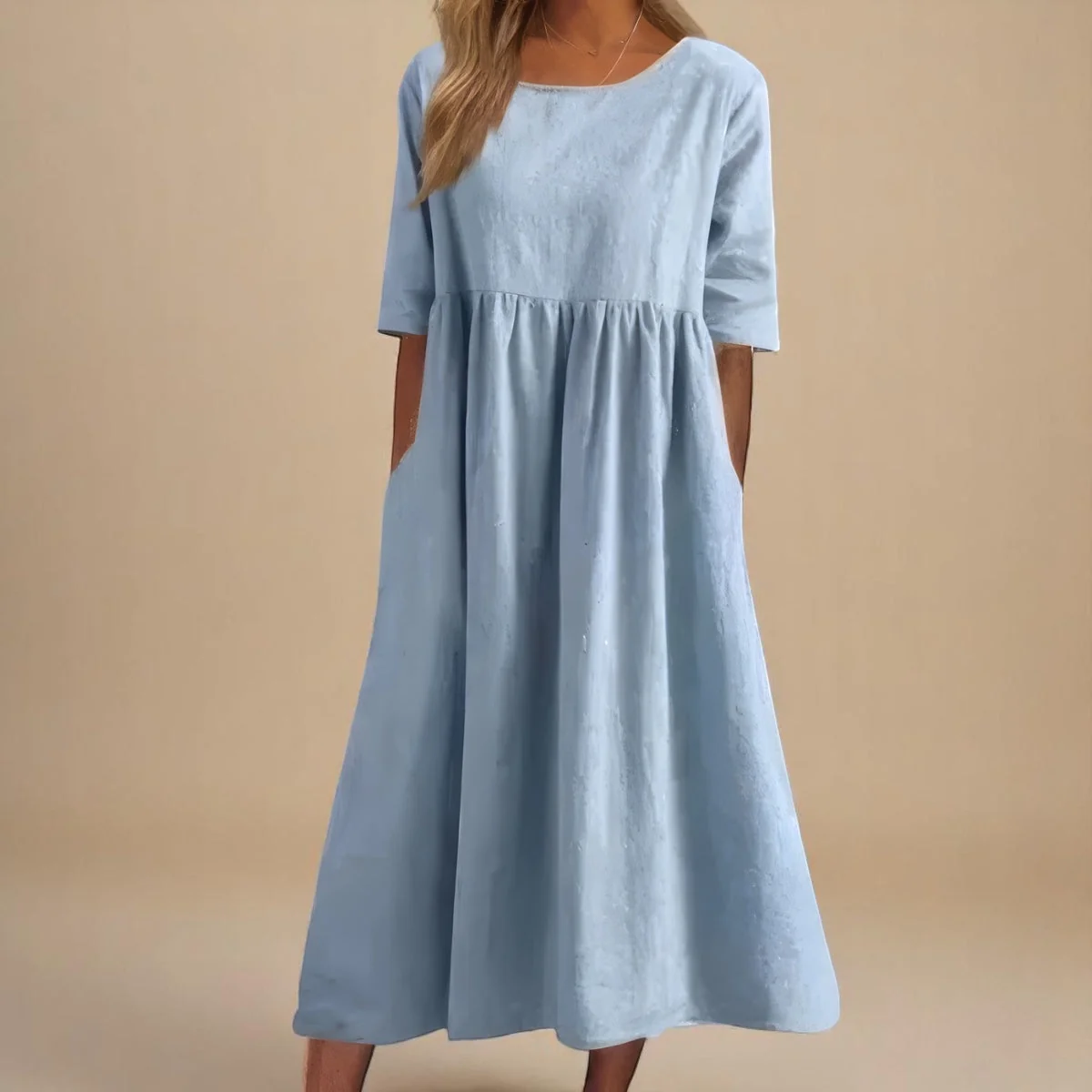 Classic Mid Sleeve Dress - greatdealsin