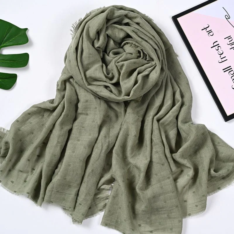 Soft Candy Color Cotton And Linen Scarf - greatdealsin
