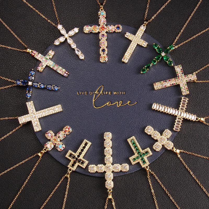 Charm Religious Cross Pendant Necklace - greatdealsin