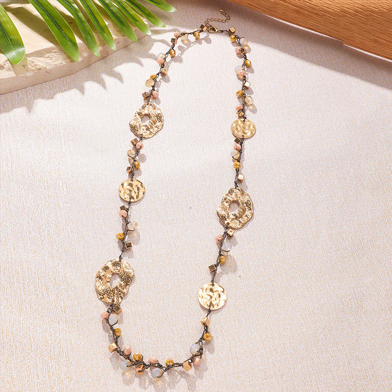 Beaded Braided Fashion Long Necklace - greatdealsin