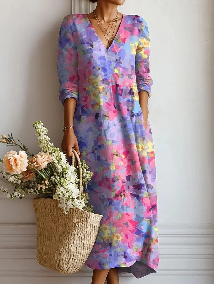 Everyday Comfort Dress V‑neck - greatdealsin