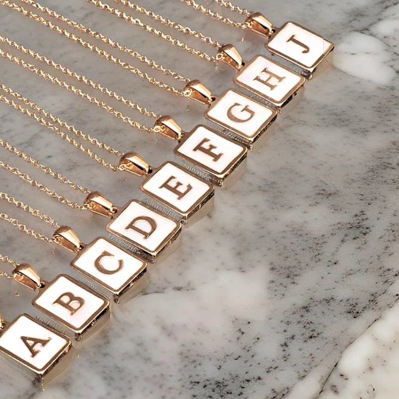 INITIAL SHELL NECKLACE - greatdealsin