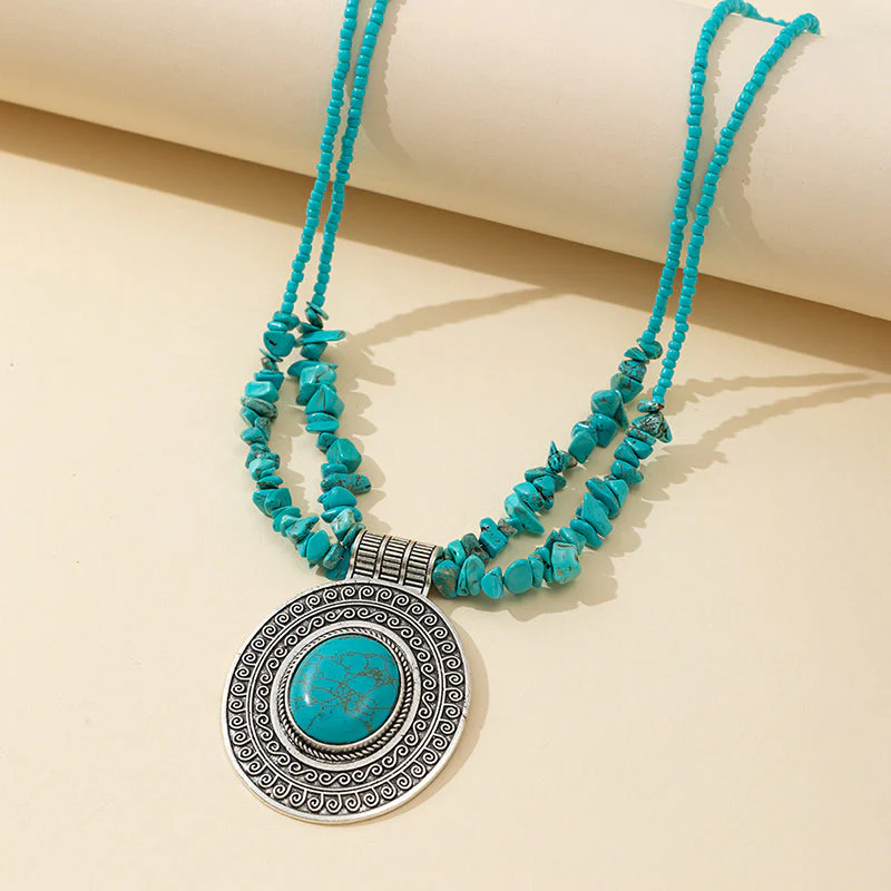 Southwestern Gem Pendant Necklace - greatdealsin