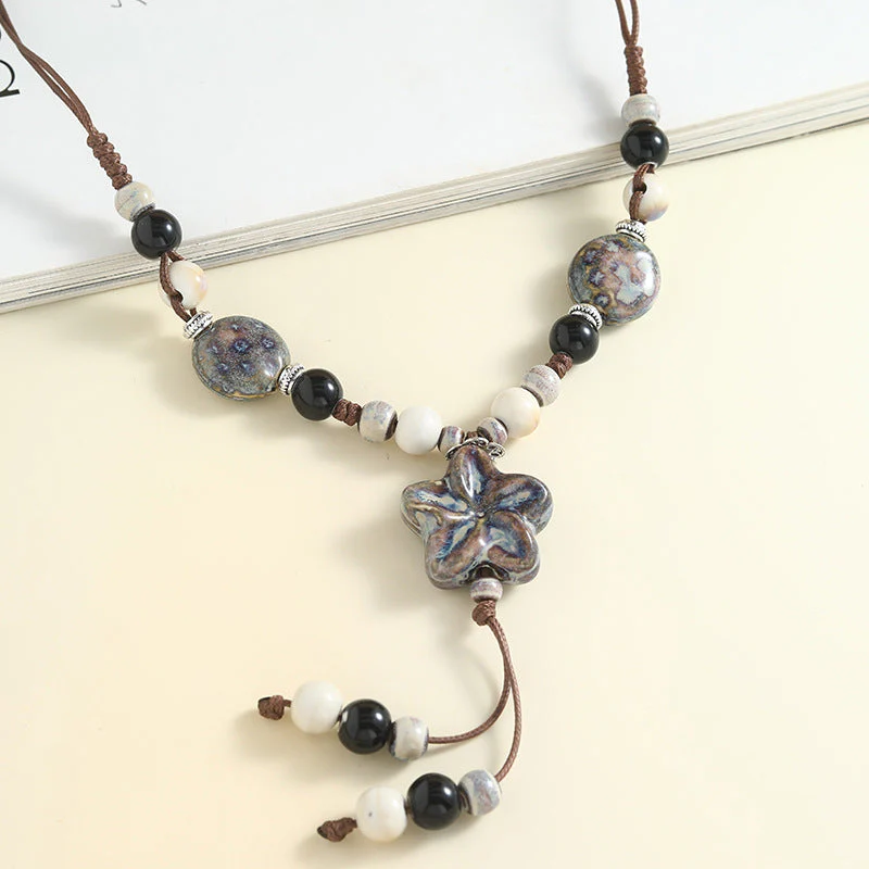 Boho Beaded Pendant Necklace - greatdealsin