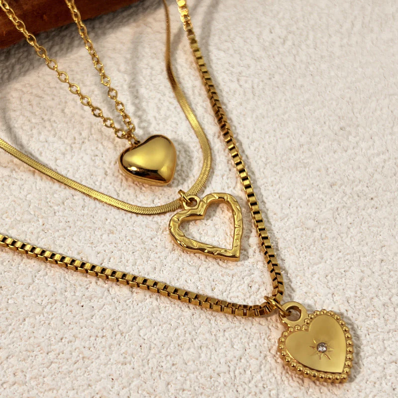 Golden Heart Pendant Necklace - greatdealsin