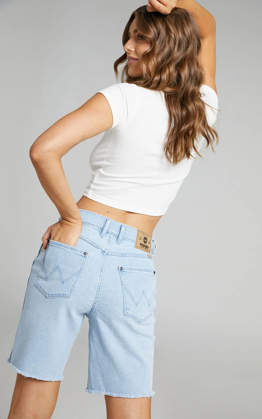 DENIM SHORT in Ecology Blues - greatdealsin