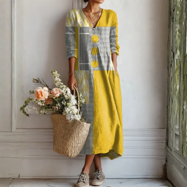 Spring Elegance Easygoing Linen Dress - greatdealsin