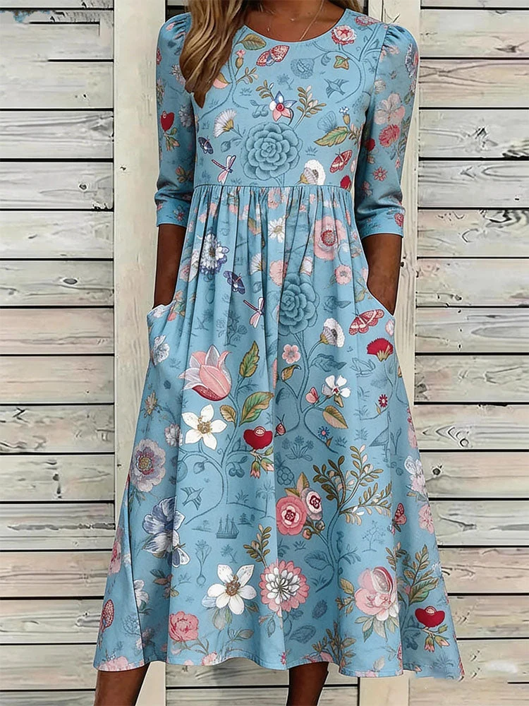 Flattering Tummy-Control Midi Dress - greatdealsin